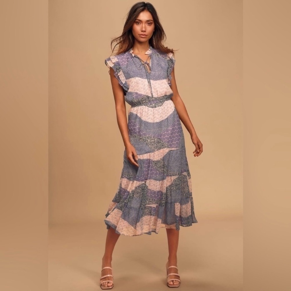 Tiered Midi Ruffle Dress